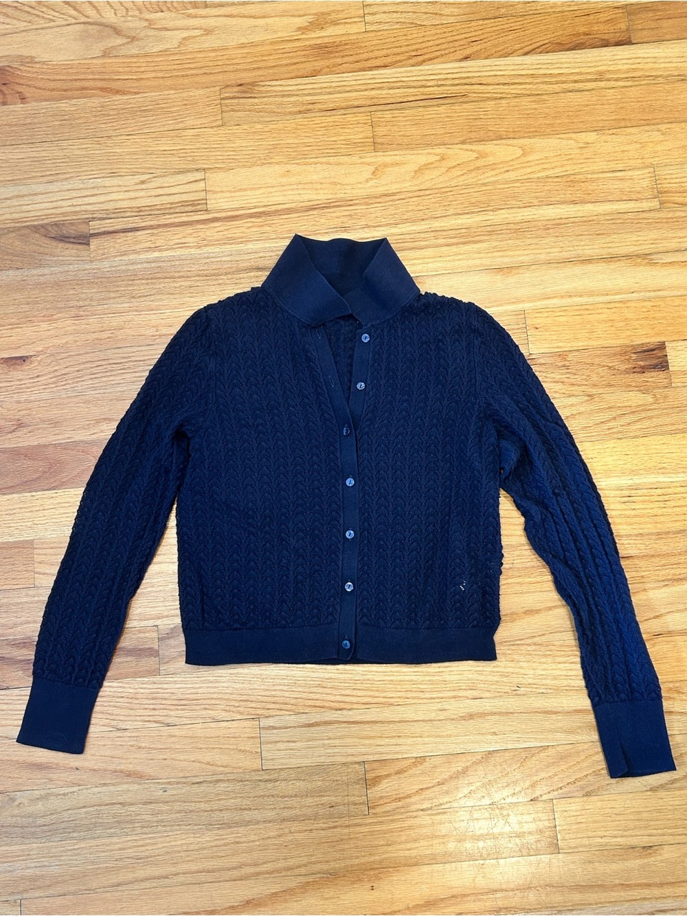 GAP Navy Rib Tank with Navy Button-Front Cardigan Set - Picture 5 of 15